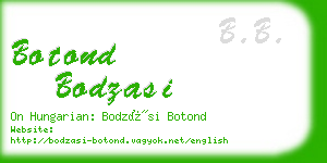 botond bodzasi business card